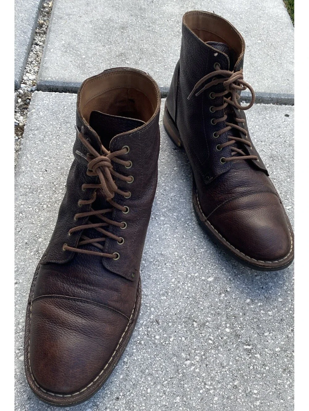Cole Haan Lace Up Ankle Boots Canton Men’s 12M Chocolate Brown